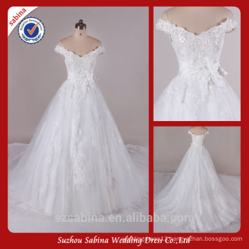 Sh0415 Off The Shoulder Wedding Dresses With Sleeves Real Sample Wedding Dress
